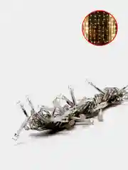 Белый новый год/ Штора гирлянда цветная 3 на 3