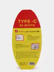 Черный переходник с micro-USB на Type-c