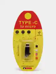 Черный переходник с micro-USB на Type-c