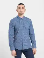 Темно-синий рубашка мужская с узором для парня, мужа, папы