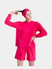 Костюм женский, свитшот и шорты, хлопок