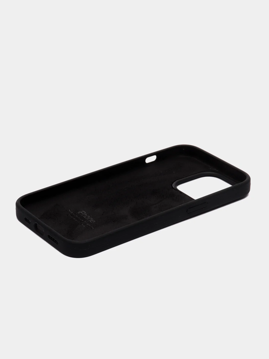 Черный чехол Silicone Case для iPhone 13 Pro с закрытым низом