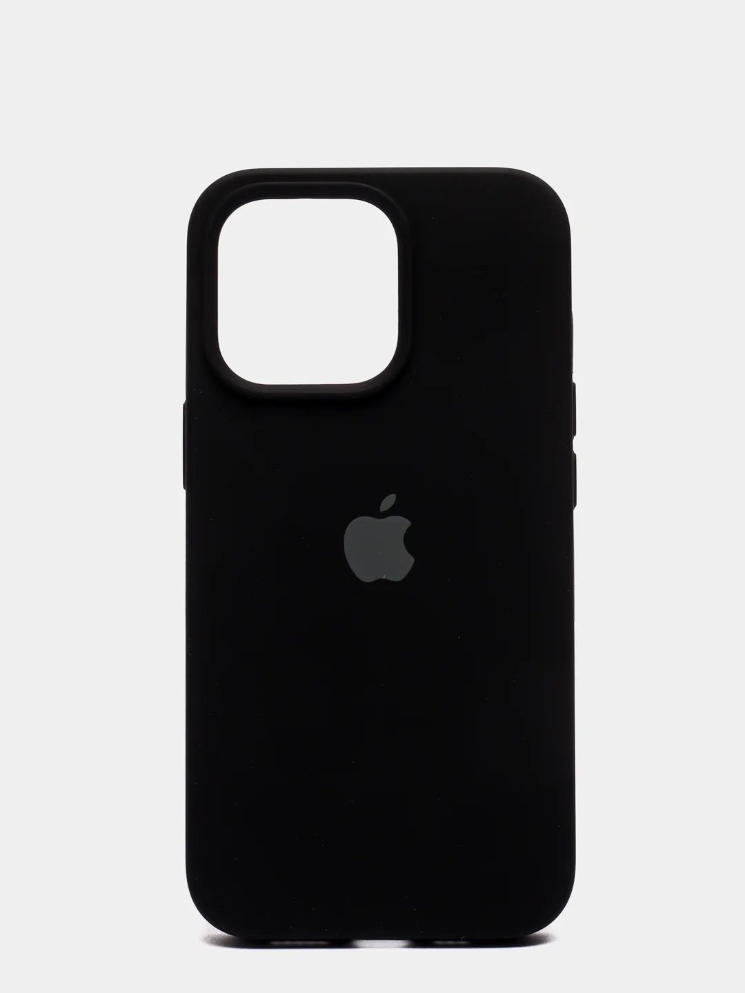 Черный чехол Silicone Case для iPhone 13 Pro с закрытым низом