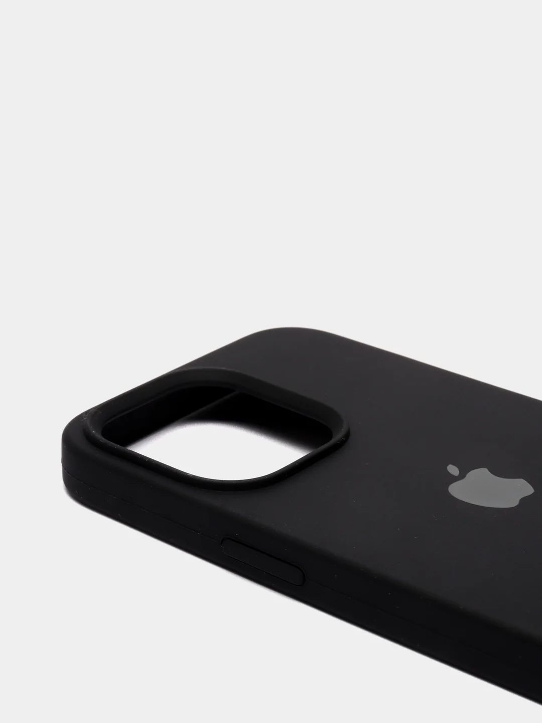Черный чехол Silicone Case для iPhone 13 Pro с закрытым низом