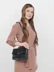 Черный женская сумка в стиле ретро