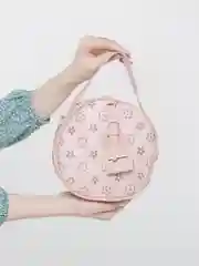 Розовый женская круглая сумка