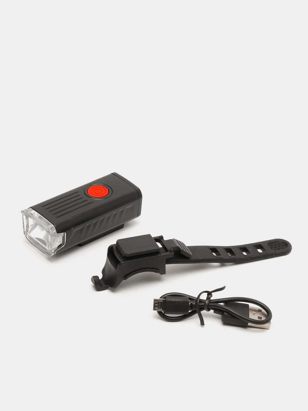 Черный фонарь светодиодный для велосипеда USB, велосипедный фонарь