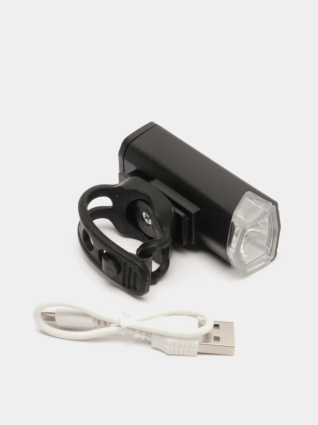 Черный фонарь светодиодный для велосипеда USB, велосипедный фонарь