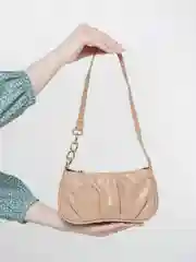 Бежевый женская сумка через плечо/Маленькая сумка на лето