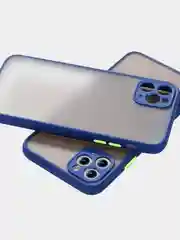 Синий чехол на iPhone (Айфон) 6S, 7, 8 Plus, SE, 20, X, XS, XR, 11 Pro Max, 12 Mini, 13, 14, матовый