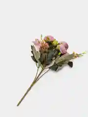 Фиолетовый искусственные цветы Камелии, букет, пионы, розы, ранункулюсы, осока, растения, зелень