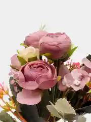 Фиолетовый искусственные цветы Камелии, букет, пионы, розы, ранункулюсы, осока, растения, зелень