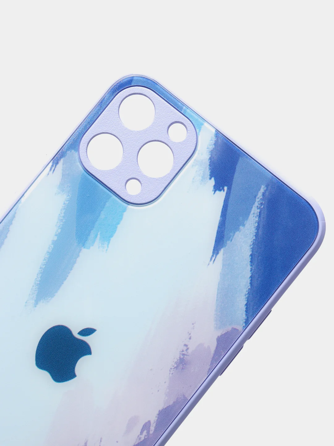Бирюзовый чехол силиконовый стеклянный (закаленный) на Apple iPhone 12,11,7,8,SE,Pro,Max глянец