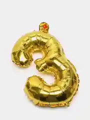 Воздушный шар "Цифра 3" 40 см, золотой