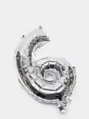 Серебряный воздушный шар "Цифра 6" серебряный, 40 см