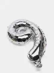 Серебряный воздушный шар "Цифра 9" 40 см, серебряный