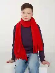 Красный микита / Флисовый шарф детский/снуд/горловина/зимний для девочки/для мальчика