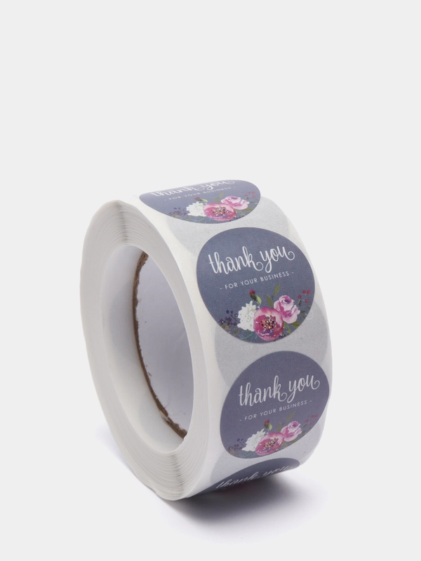 Наклейки " Thank you " на ленте 500шт
