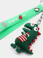 Зеленый брелок для ключей, силиконовая ручка, на рюкзак