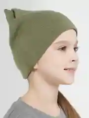 Хаки шапка  для девочек с ушками на весну MEOW