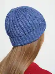 Индиго шапка для девочек КАМУШЕК