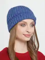 Индиго шапка для девочек КАМУШЕК