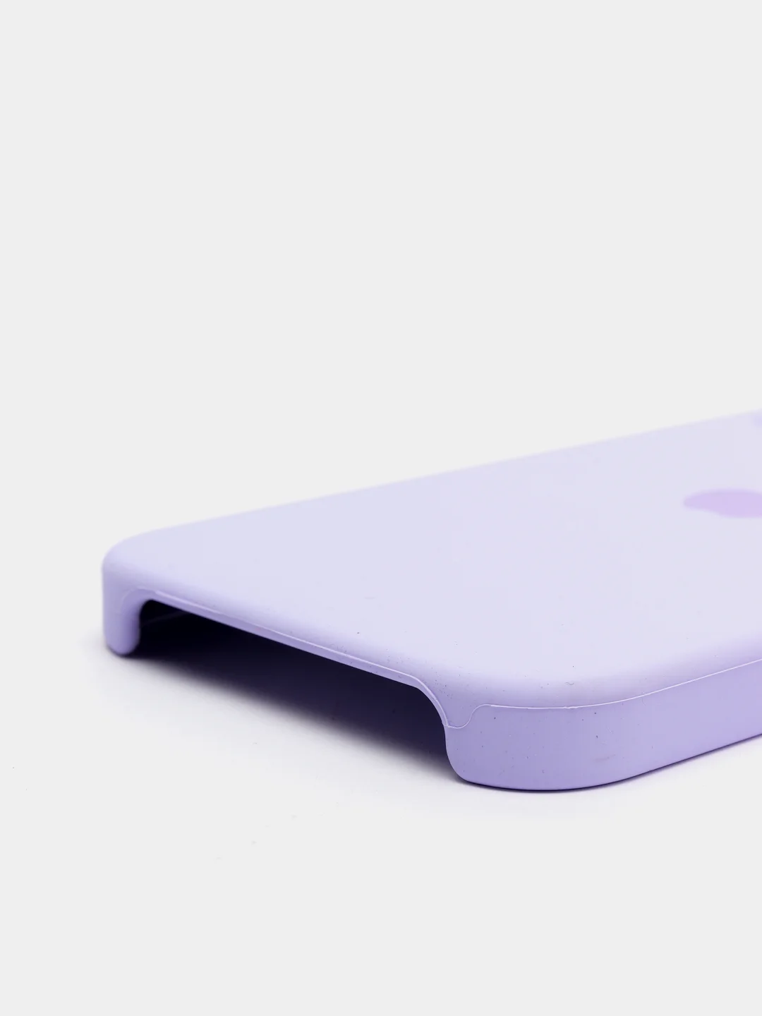 Лавандовый чехол Silicone Case для iPhone 12, 12 Pro с открытым низом