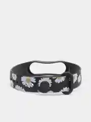 Серый силиконовый ремешок с принтом для Xiaomi Mi Band 7 / 3 / 4 / 5 / 6