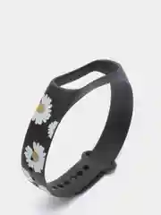 Серый силиконовый ремешок с принтом для Xiaomi Mi Band 7 / 3 / 4 / 5 / 6