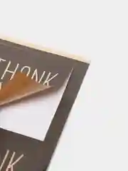 Коричневый наклейки квадратные "Thank you"
