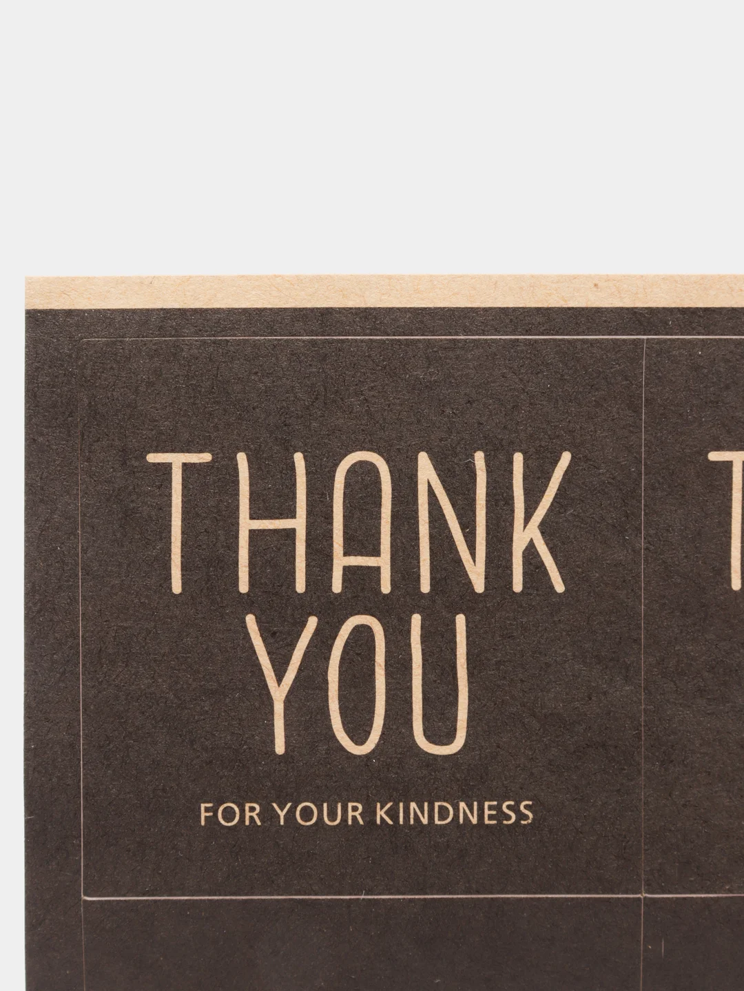 Коричневый наклейки квадратные "Thank you"