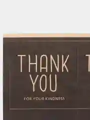 Коричневый наклейки квадратные "Thank you"
