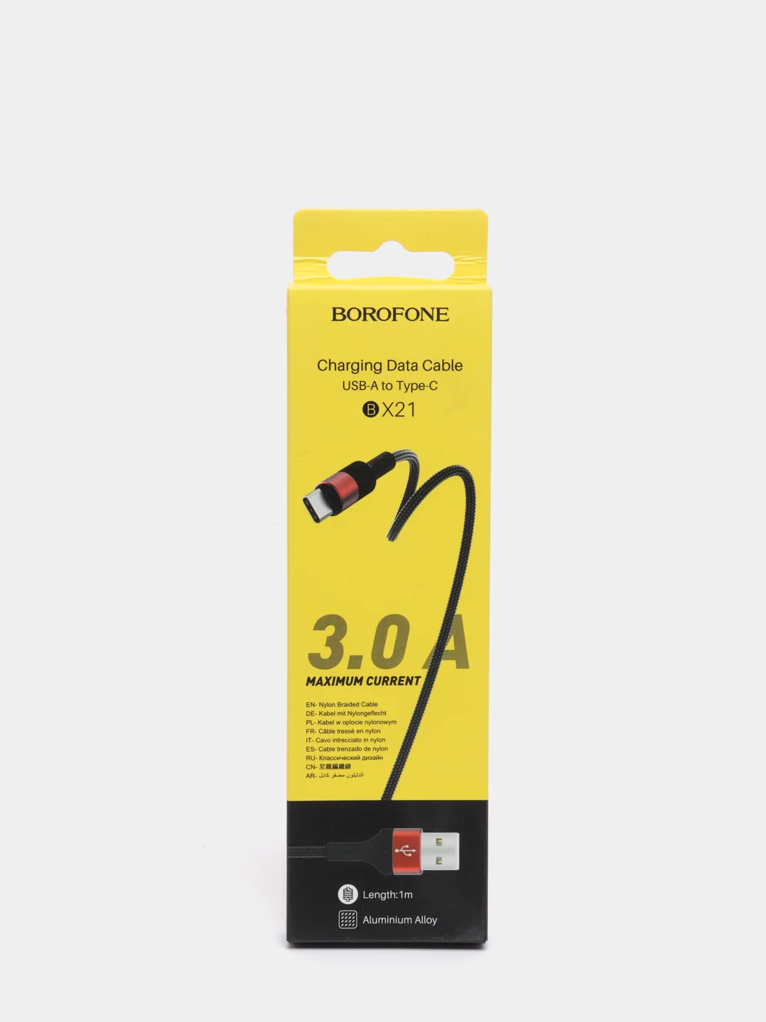 Красный кабель зарядный Borofone BX21 Type-C, для Android