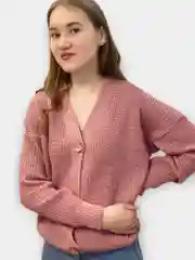 Бежевый кардиган женский, вязаный, короткий, oversize