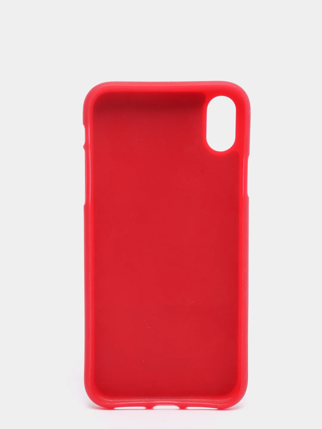 Красный чехол для iPhone XR силиконовый, с блестящими вставками