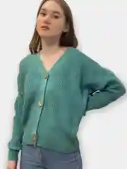 Зеленый кардиган женский, вязаный, короткий, oversize