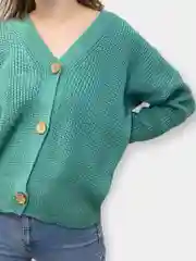 Зеленый кардиган женский, вязаный, короткий, oversize