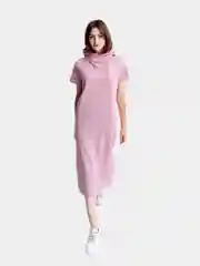 Платье-футболка миди с капюшоном, хлопок