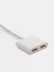 Адаптер переходник для iPhone/ Аудиоконвертер lightning - двойной lightning Borofone BV11