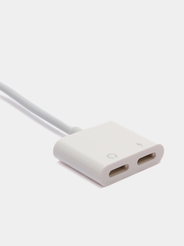 Адаптер переходник для iPhone/ Аудиоконвертер lightning - двойной lightning Borofone BV11
