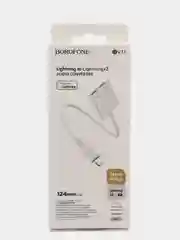 Адаптер переходник для iPhone/ Аудиоконвертер lightning - двойной lightning Borofone BV11