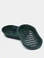 Тёмно-зелёный мыльница с решёткой