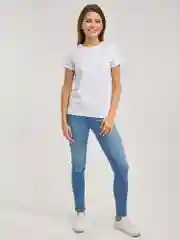 Белый футболка женская BEJAMPER однотонная, базовая, хлопковая