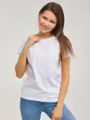 Белый футболка женская BEJAMPER однотонная, базовая, хлопковая