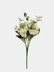 Белый искусственные цветы розы, пионы, камелии, букет