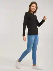 Черный лонгслив женский, однотонный, базовый