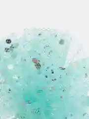Мятный бантик для волос на резинке