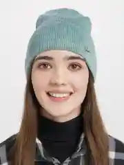 Мятный шапка женская с люрексом