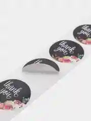 Наклейки " Thank you " на ленте 500шт