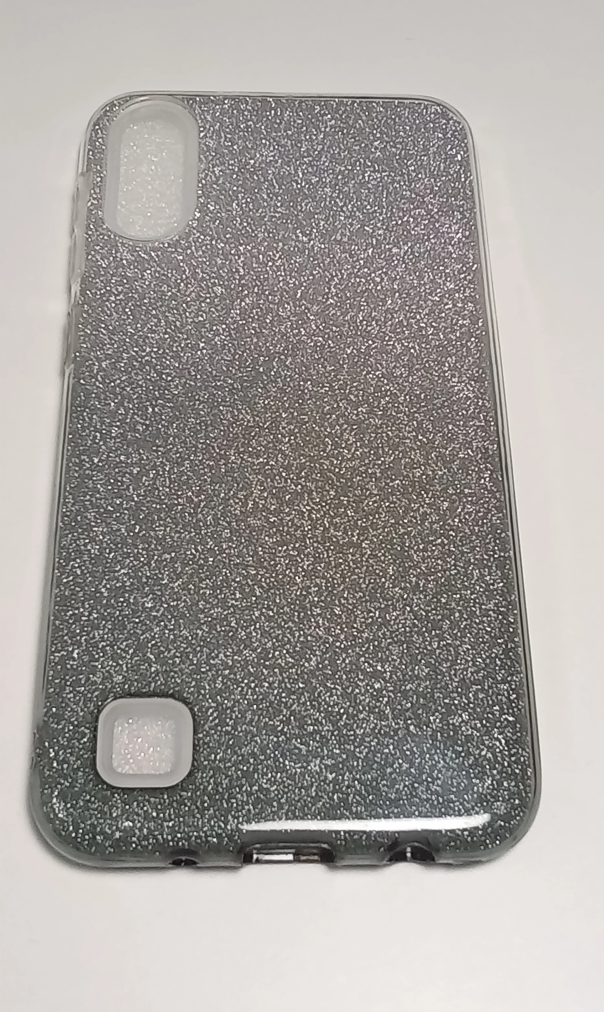 Тёмно-серый чехол блестящий  SAMSUNG A10